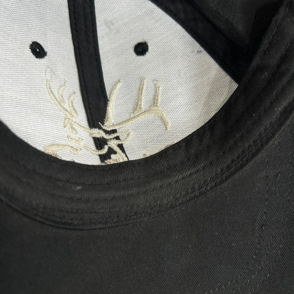 Rocky Mountain Elk Foundation Hat Black Tan RMEF Embroidered Hunting Strapback